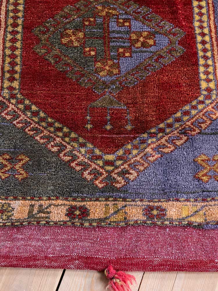 12839 Village Turkish Malatya Carpet Floor Cushion 65x119cm (2.1 x 3.11ft)