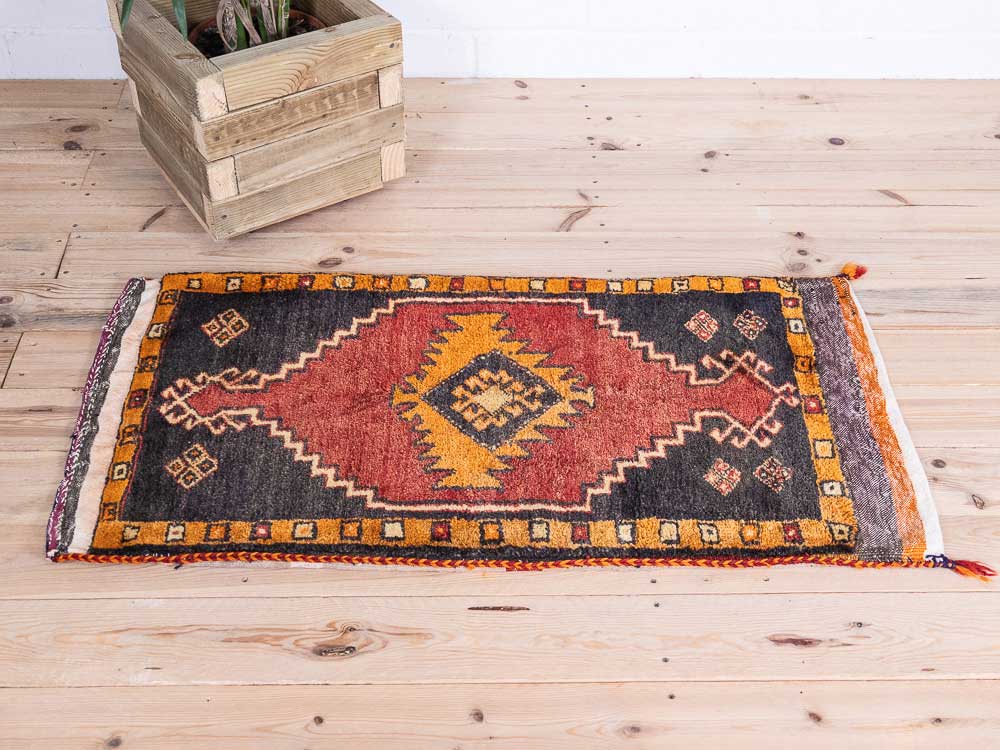 12840 Village Turkish Malatya Carpet Floor Cushion 59x117cm (1.11 x 3.10ft)