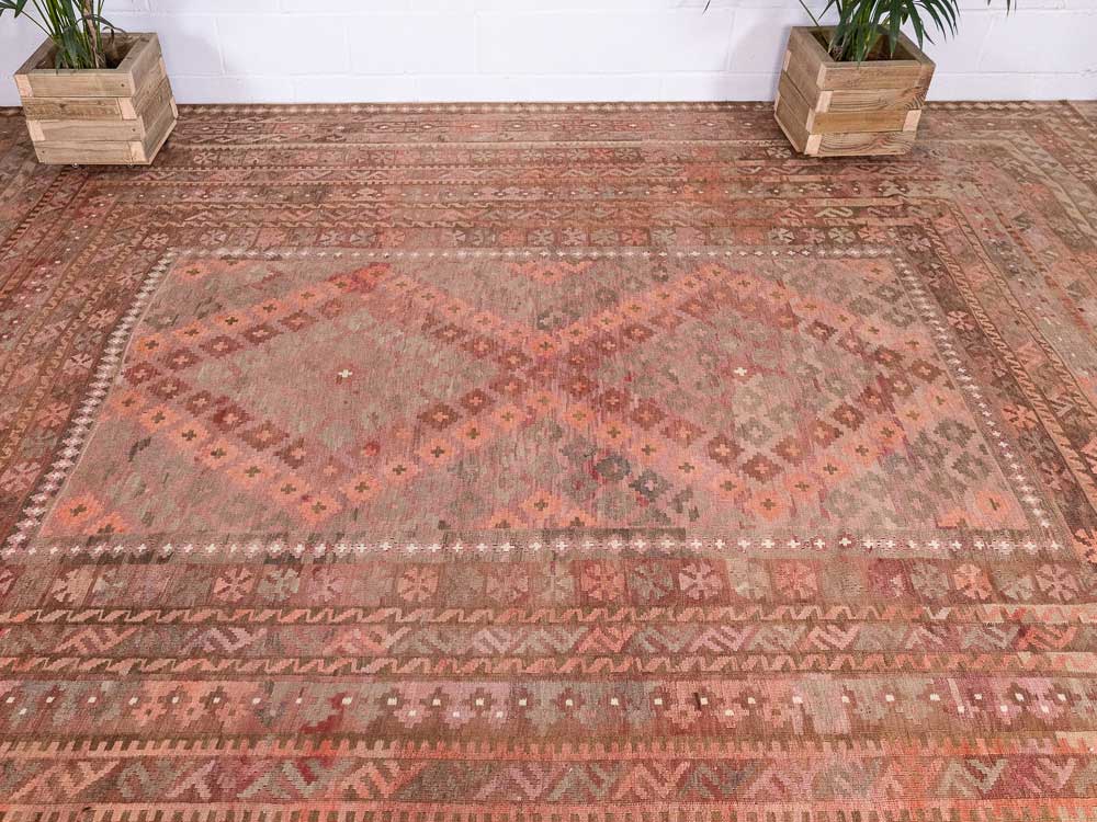 12851 Large Vintage Fine Afghan Ghalmouri Kilim Rug 310x400cm (10.2 x 13.1ft)