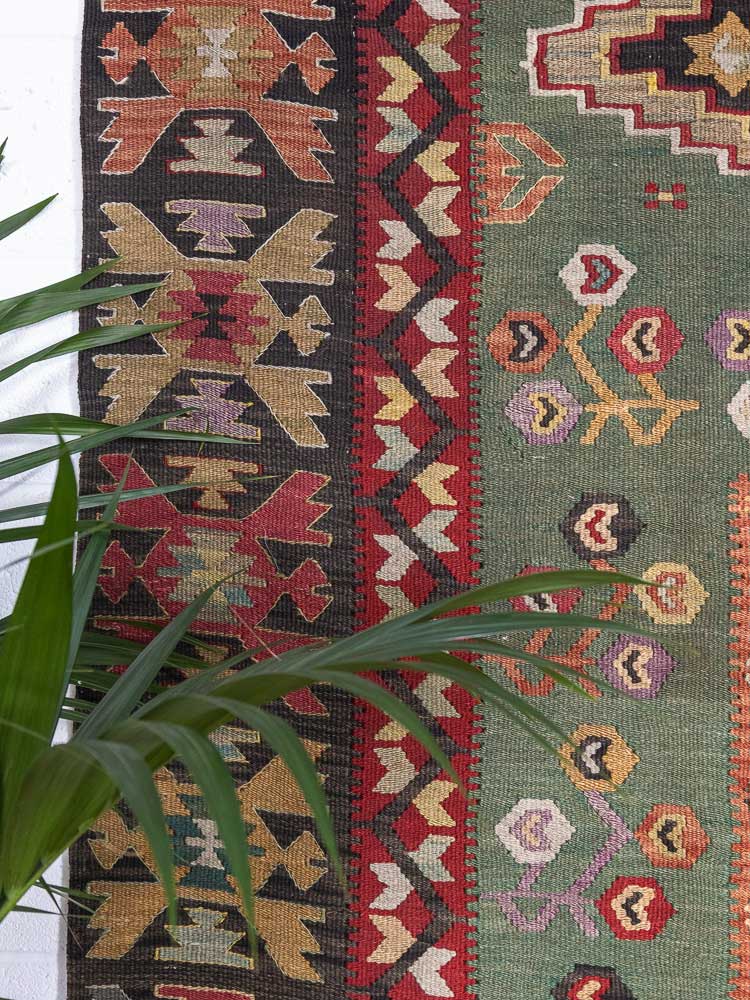 12855 Rare Antique Macedonian Kilim Rug 246x354cm (8.1 x 11.7ft)