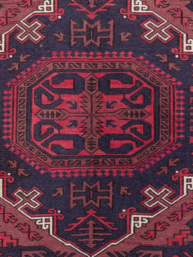 12856 Large Vintage Azerbaijan Soumak Kilim Rug 213x371cm (6.11 x 12.1ft)