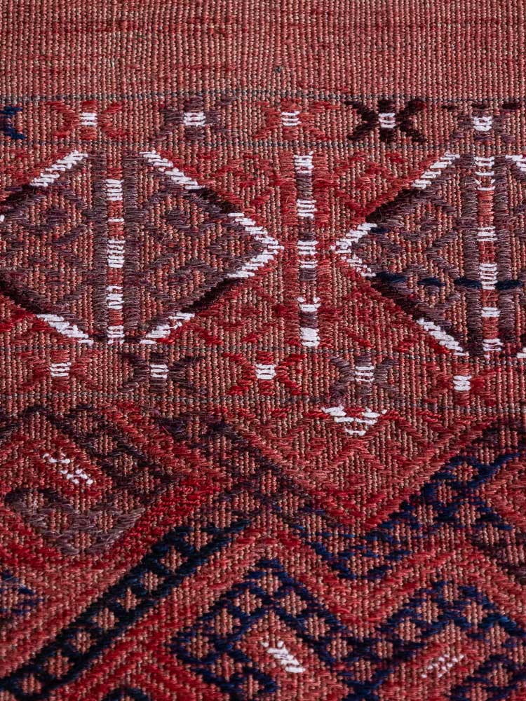 12859 Large Vintage Turkoman Soumak Weave Kilim Rug 207x325cm (6.9 x 10.8ft)