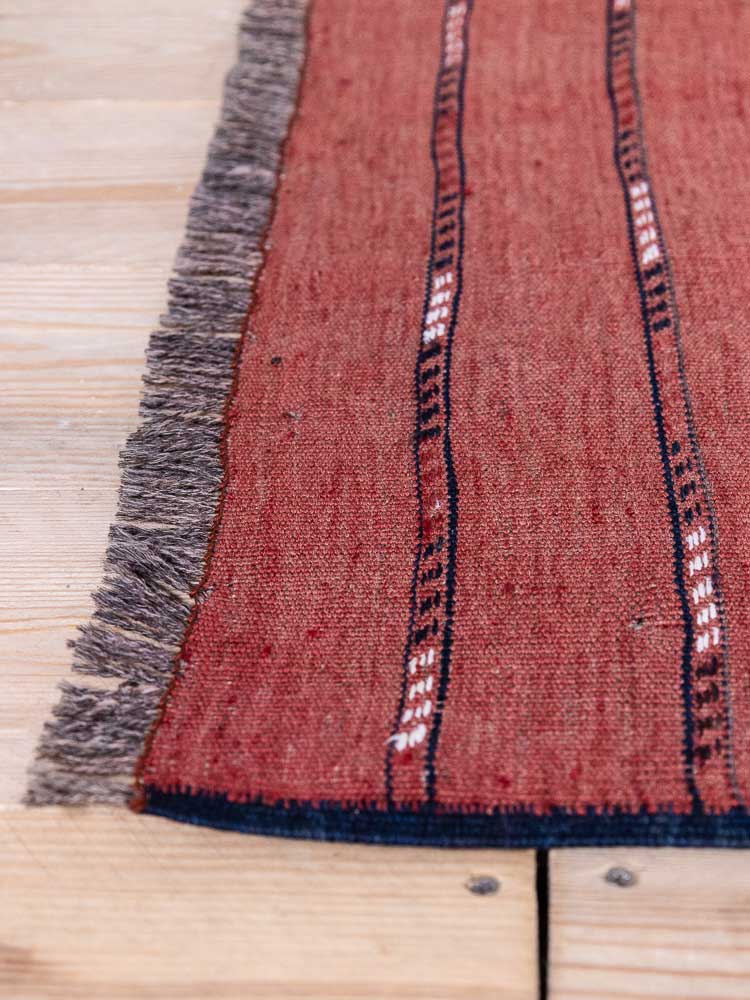 12859 Large Vintage Turkoman Soumak Weave Kilim Rug 207x325cm (6.9 x 10.8ft)