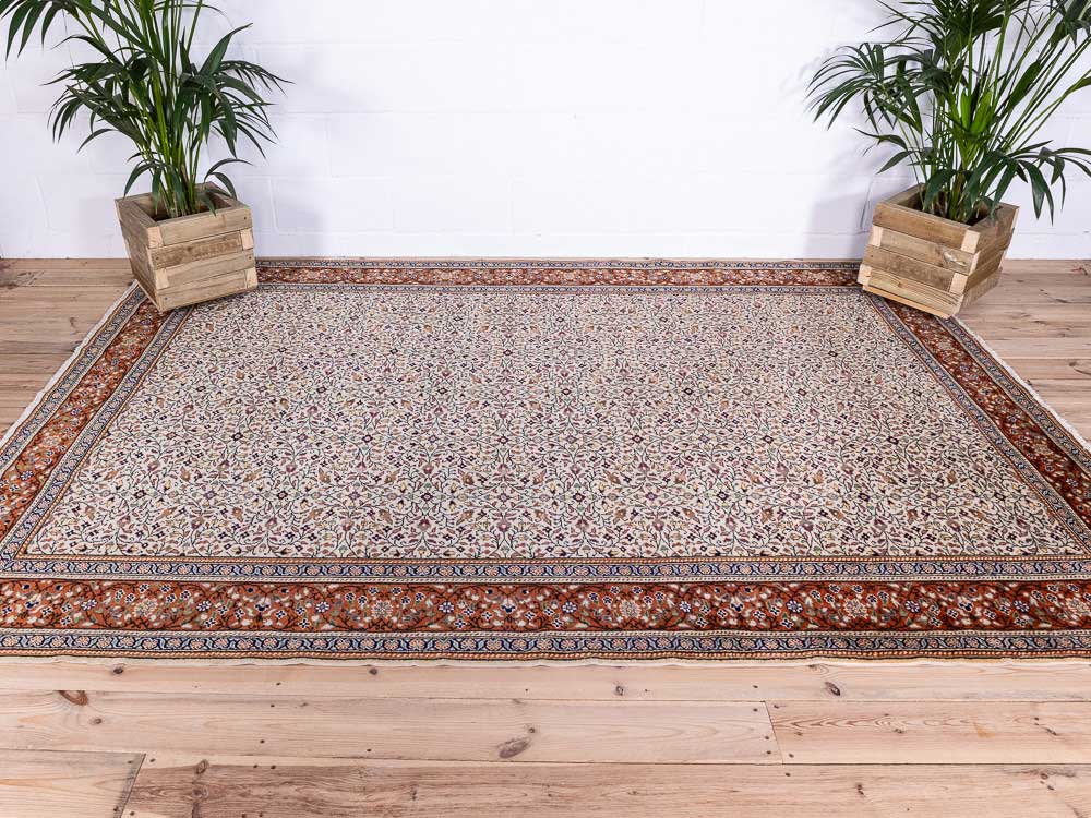 12864 Large Vintage Turkish Kayseri Carpet 200x287cm (6.6 x 9.5ft)