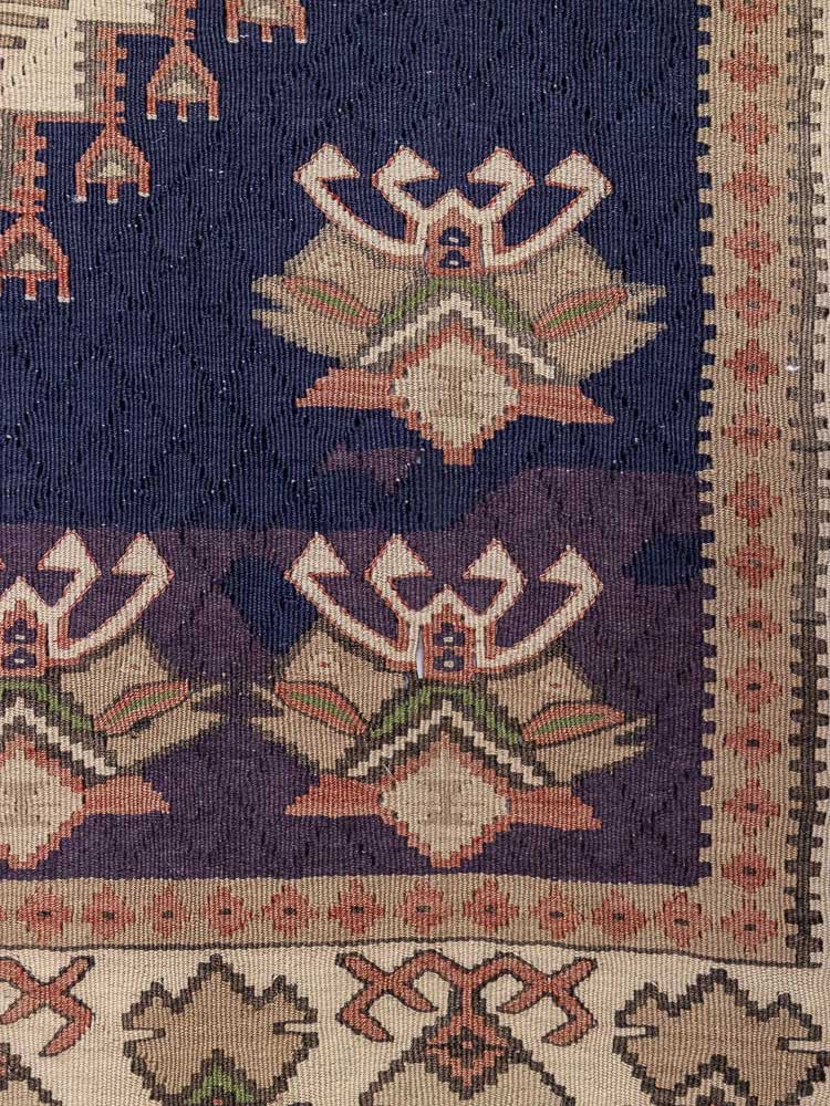 12878 Fine Vintage Turkish Van Kilim Rug 139x212cm (4.6 x 6.11ft)