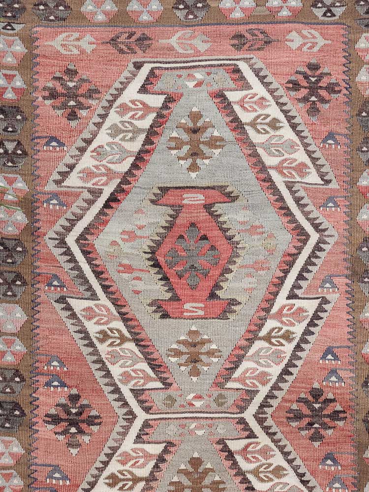 12886 Turkish Vintage Adana Kilim Rug 107x179cm (3.6 x 5.10ft)