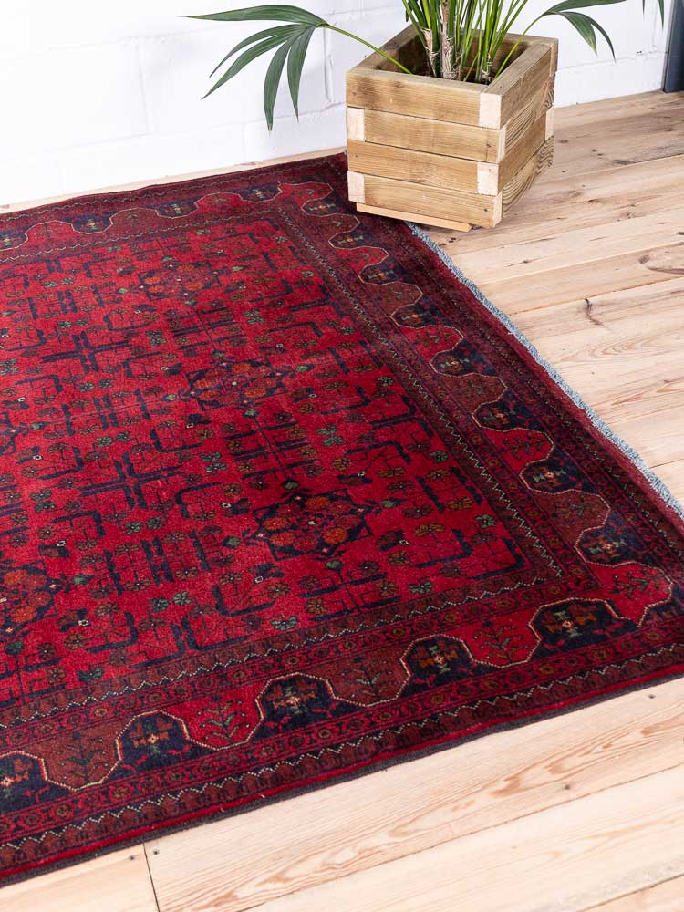 12903 Fine Afghan Khal Mohammedi Rug 177x242cm (5.9 x 7.11ft)