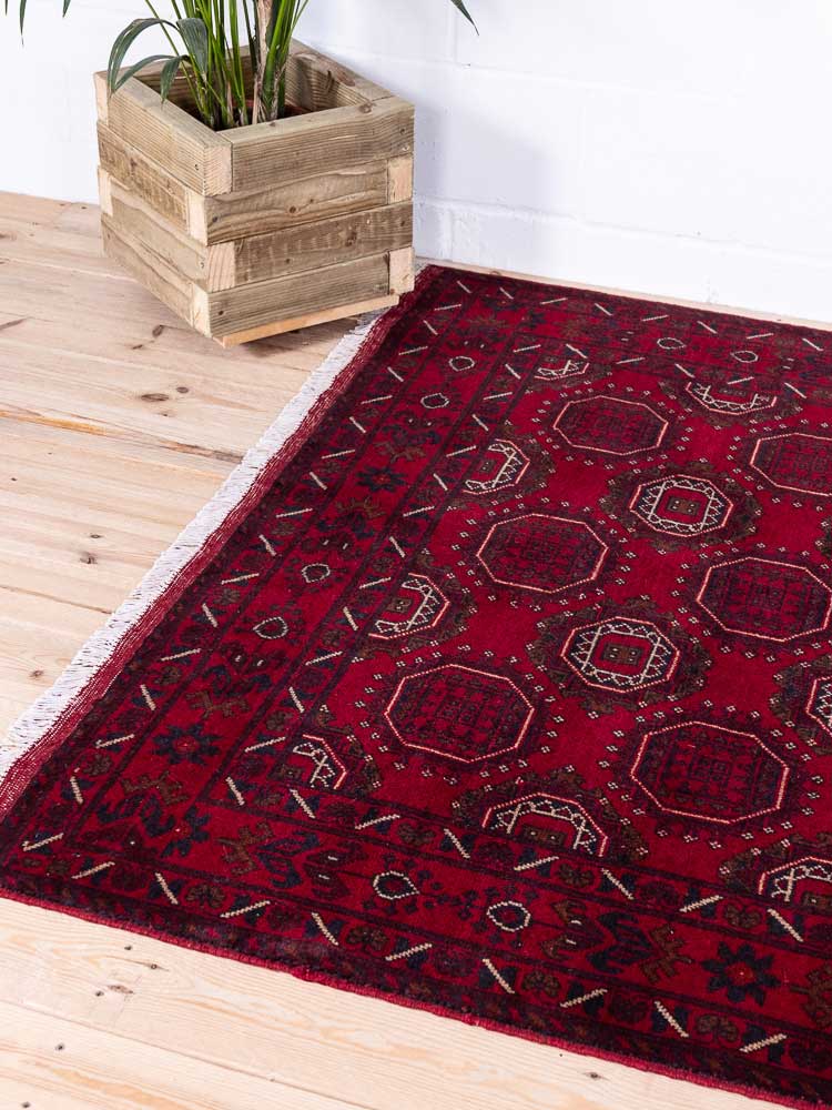 12904 Fine Afghan Khal Mohammedi Rug 154x200cm (5.0 x 6.6ft)