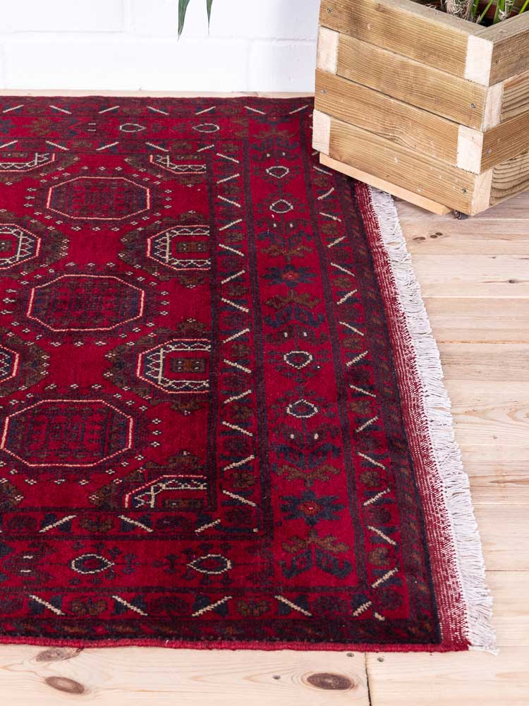 12904 Fine Afghan Khal Mohammedi Rug 154x200cm (5.0 x 6.6ft)