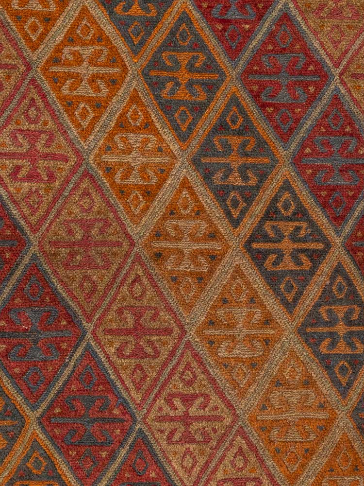 12907 Afghan Moshwani Mixed Weave Rug 152x189cm (4.11 x 6.2ft)