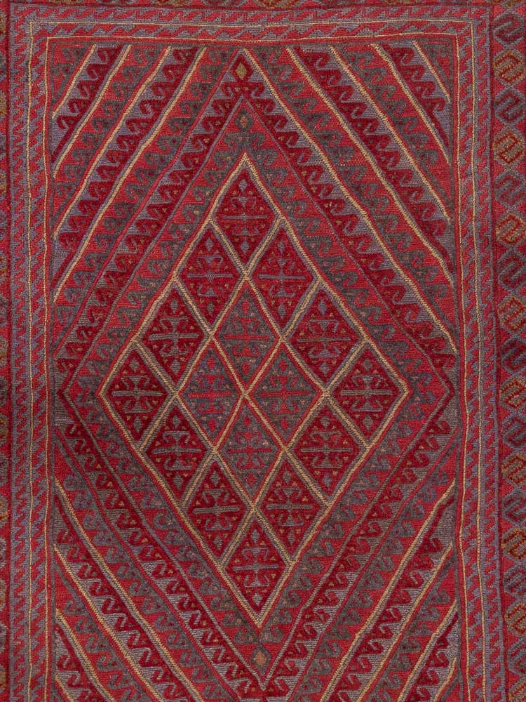 12908 Afghan Moshwani Mixed Weave Rug 152x189cm (4.11 x 6.2ft)