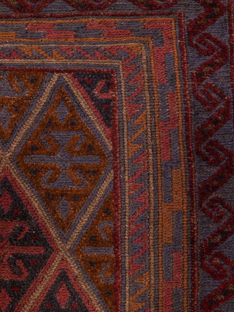 12909 Afghan Moshwani Mixed Weave Rug 164x200cm (5.4 x 6.6ft)