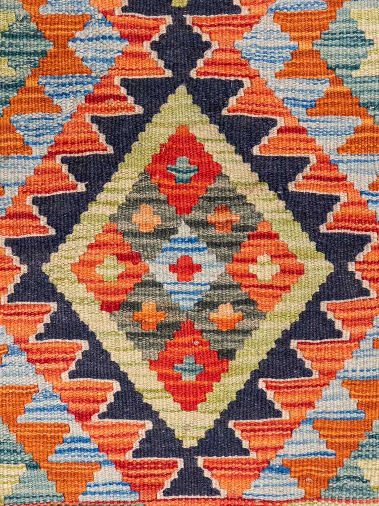 12915 Afghan Vegetable Dyed Kilim Rug 58x95cm (1.11 x 3.1ft)