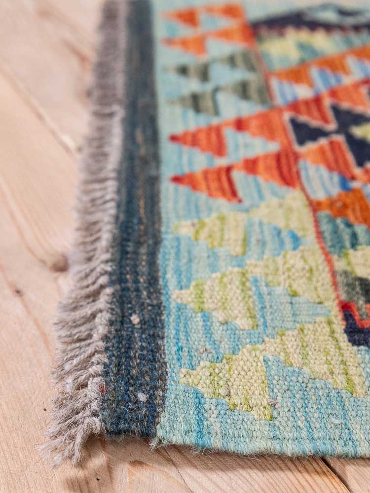 12915 Afghan Vegetable Dyed Kilim Rug 58x95cm (1.11 x 3.1ft)