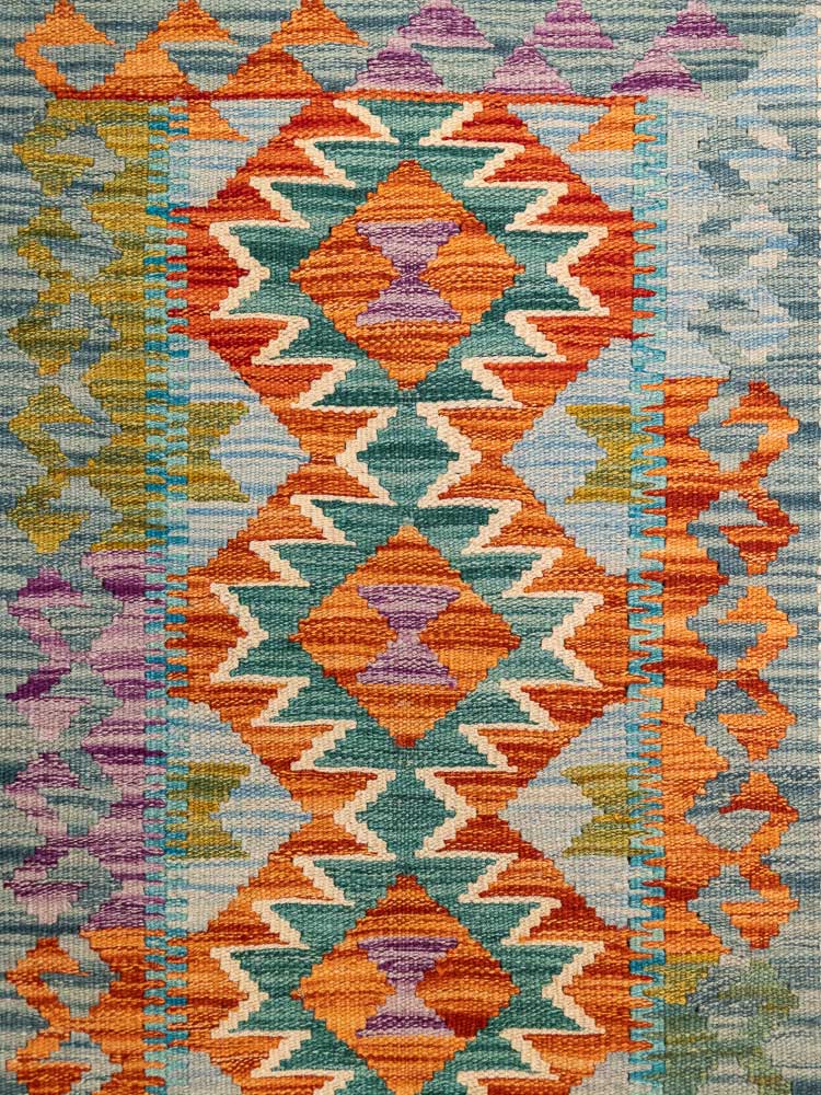 12920 Small Afghan Vegetable Dyed Kilim Rug 63x90cm (2.0 x 2.11ft)