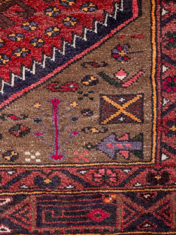 12927 Zanjan Hand-knotted Hamadan Rug 136x217cm (4.5 x 7.1ft)