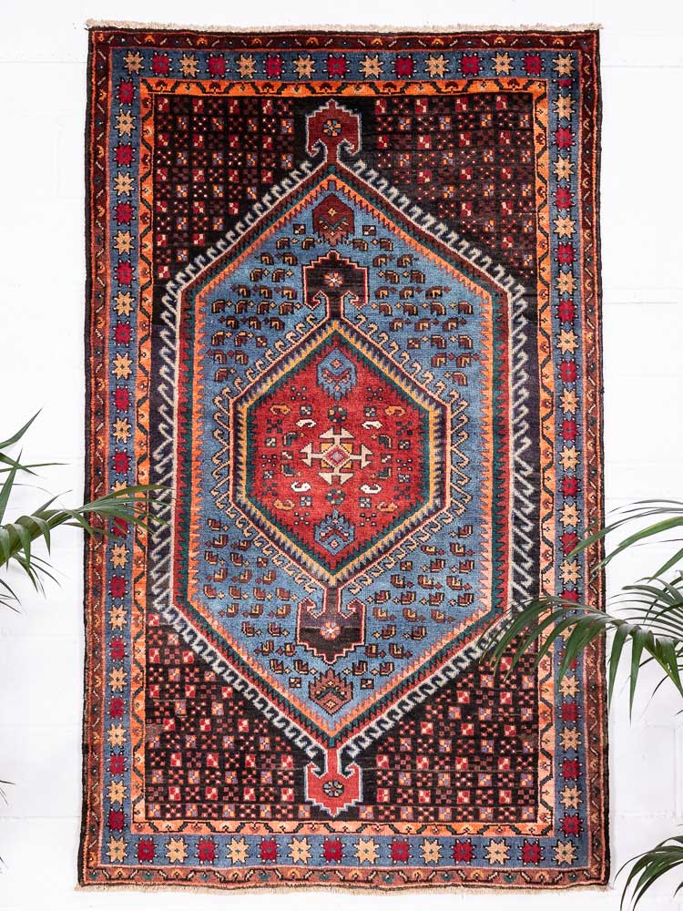 12928 Zanjan Hand-knotted Hamadan Rug 137x222cm (4.6 x 7.3ft)