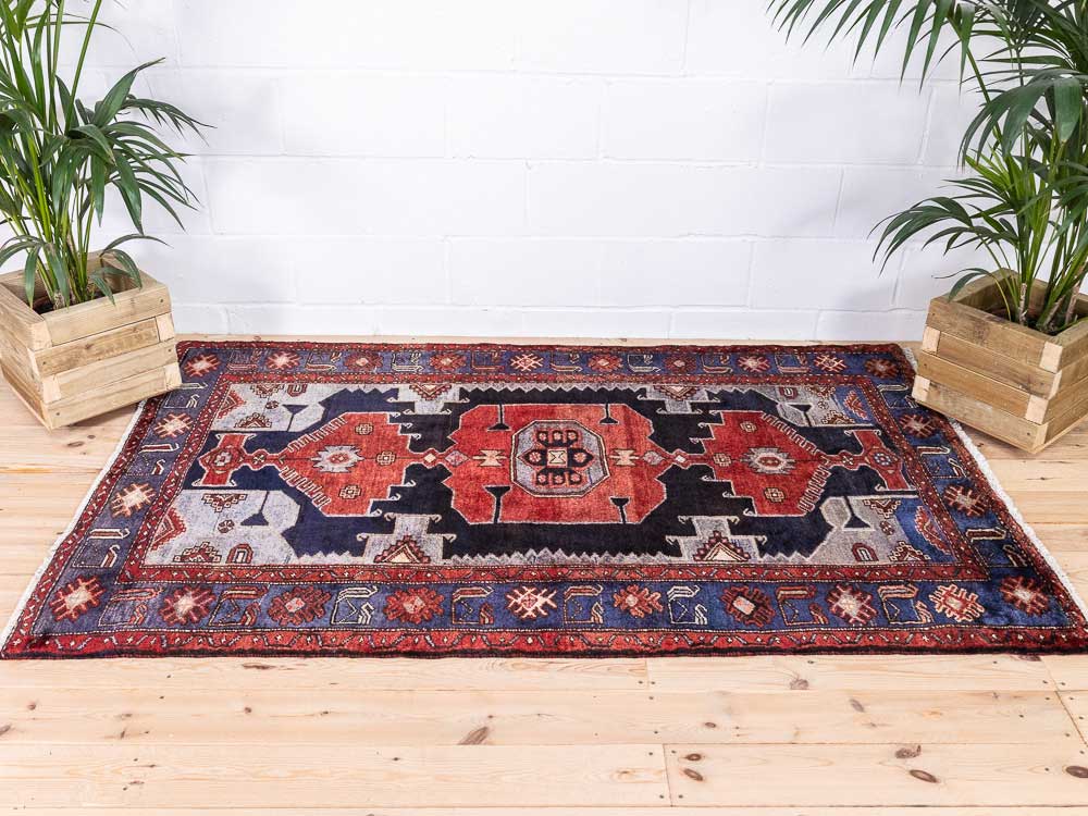 12929 Luri Hamadan Hand-knotted Rug 129x214cm (4.2 x 7ft)