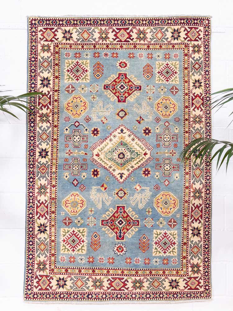 12940 Afghan Yakash Kazak Pile Rug 124x189cm (4.1 x 6.0ft)