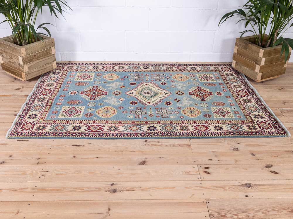 12940 Afghan Yakash Kazak Pile Rug 124x189cm (4.1 x 6.0ft)