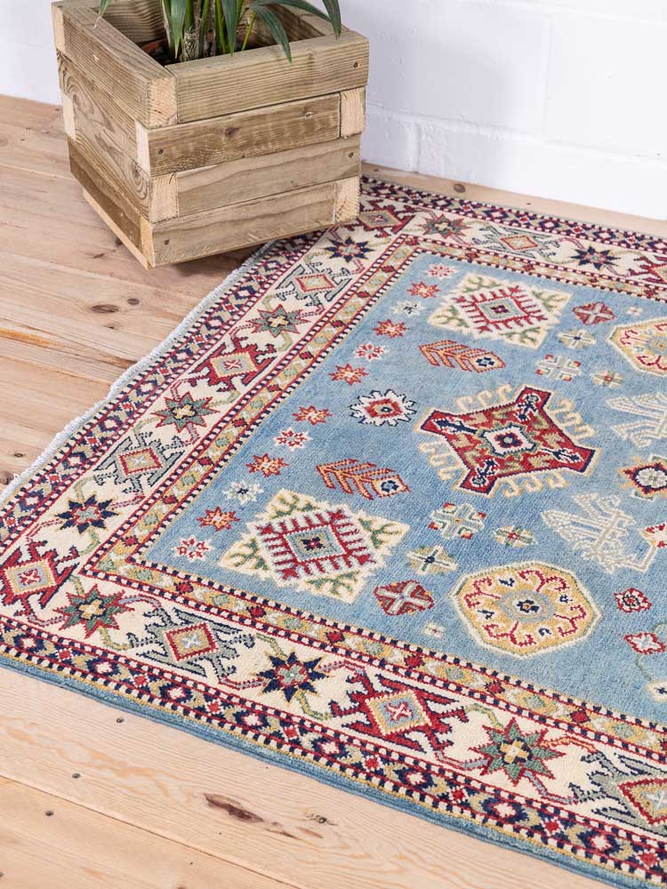 12940 Afghan Yakash Kazak Pile Rug 124x189cm (4.1 x 6.0ft)