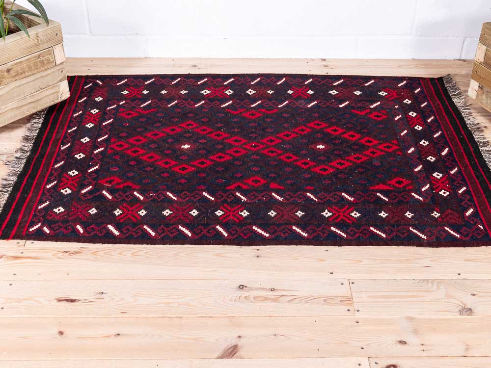 12941 Fine Vintage Afghan Ghalmouri Kilim Rug 102x154cm (3.4 x 5.0ft)