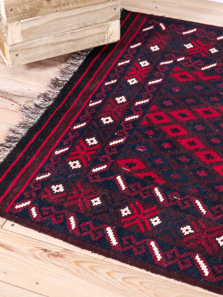 12941 Fine Vintage Afghan Ghalmouri Kilim Rug 102x154cm (3.4 x 5.0ft)