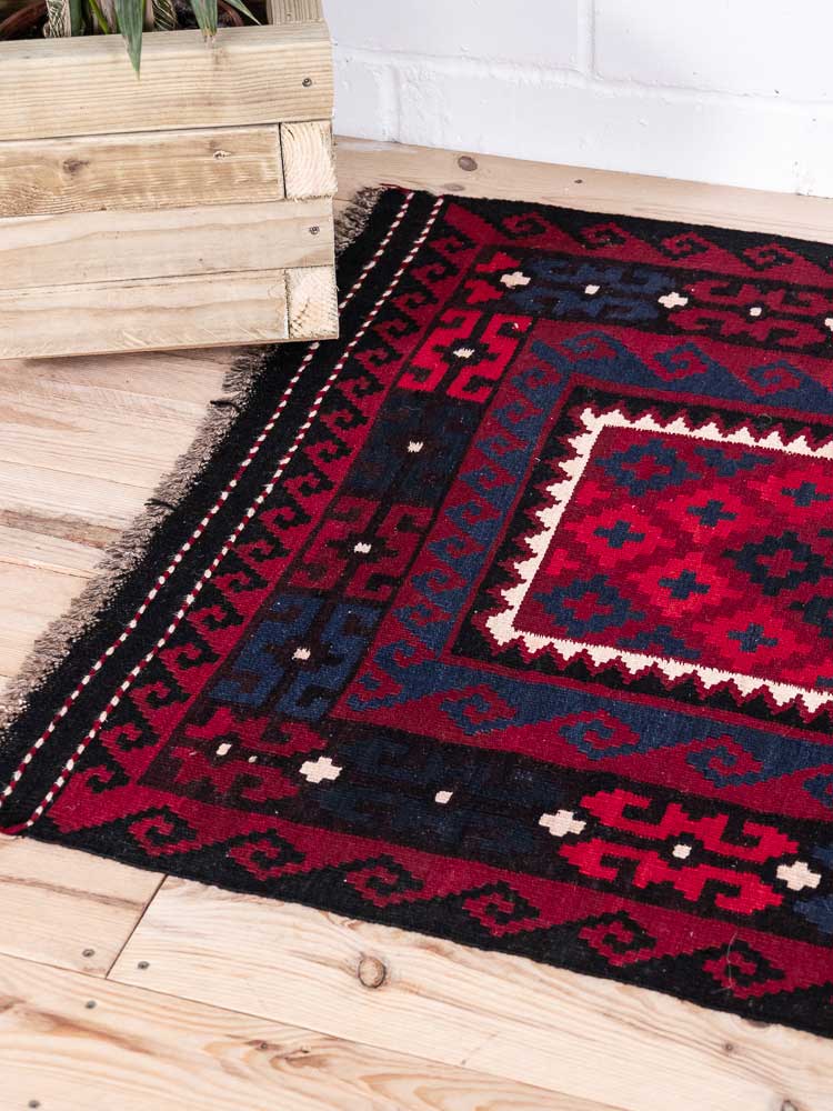 12942 Fine Vintage Afghan Ghalmouri Kilim Rug 101x157cm (3.3 x 5.1ft)