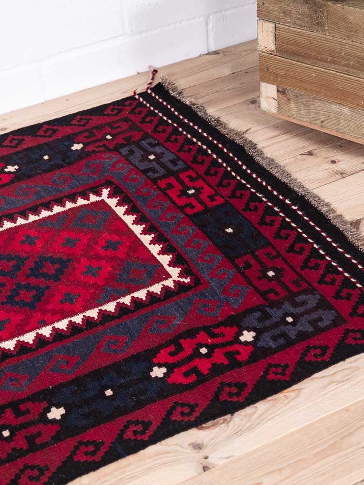 12942 Fine Vintage Afghan Ghalmouri Kilim Rug 101x157cm (3.3 x 5.1ft)