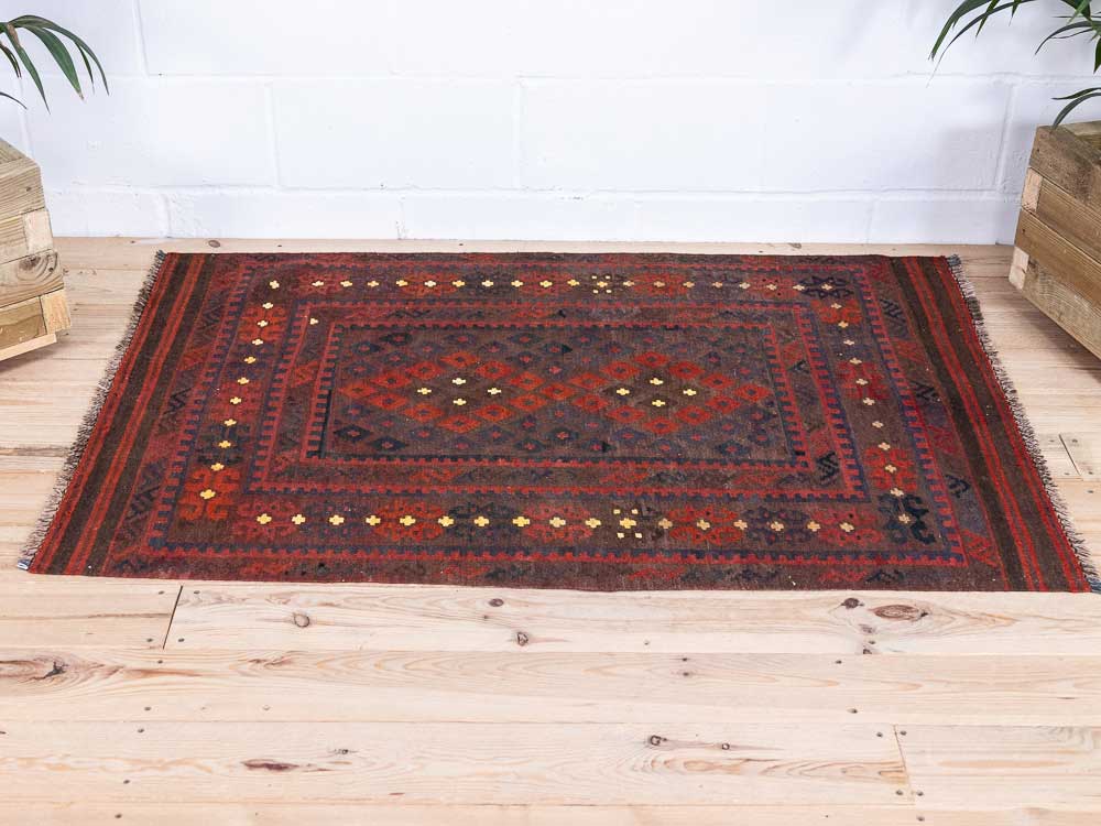 12949 Fine Afghan Ghalmouri Kilim Rug 99x145cm (3.3 x 4.9ft)