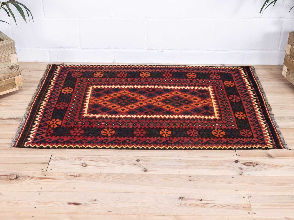 12950 Fine Afghan Ghalmouri Kilim Rug 95x135cm (3.1 x 4.5ft)