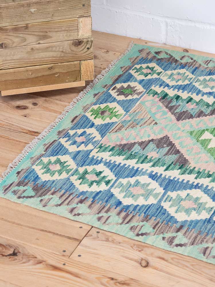 12956 Afghan Vegetable Dyed Kilim Rug 102x146cm (3.4 x 4.9ft)