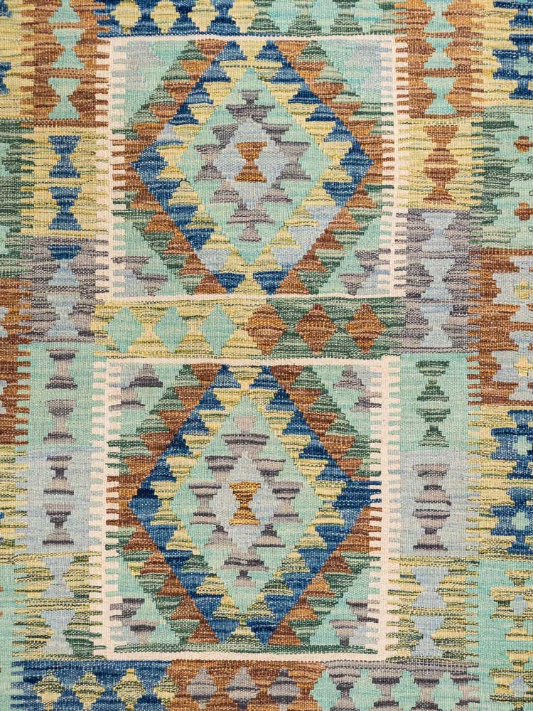 12960 Afghan Vegetable Dyed Kilim Rug 100x147cm (3.3 x 4.10ft)