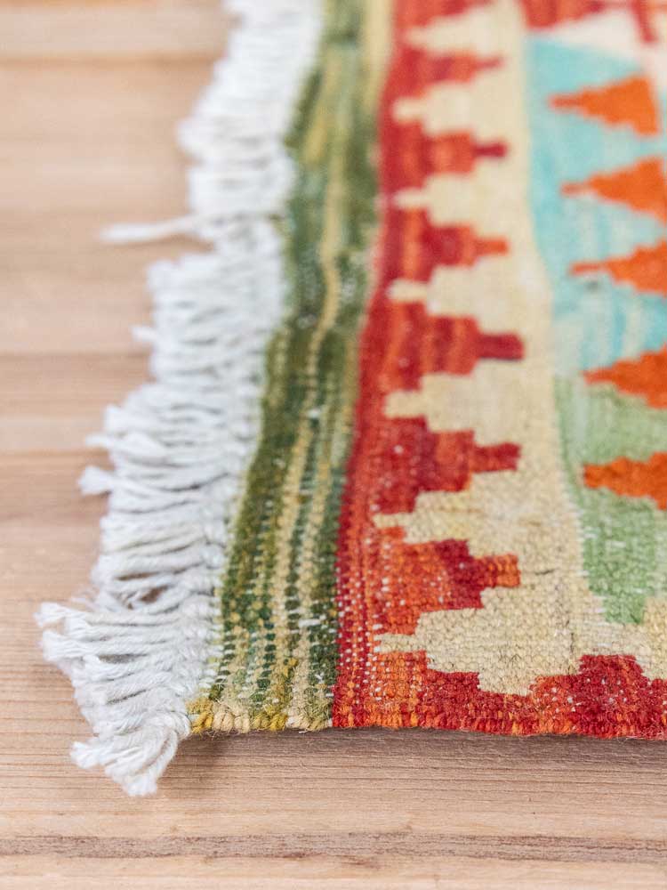 12961 Handwoven Afghan Vegetable Dyed Kilim Rug 103x147cm (3.4 x 4.10ft)