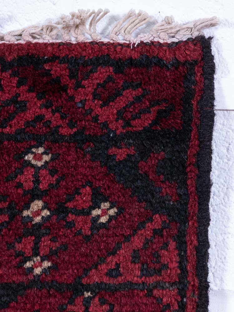 12970 Afghan Red Aq Chah Small Rug 50x62cm (1.7 x 2.0ft)