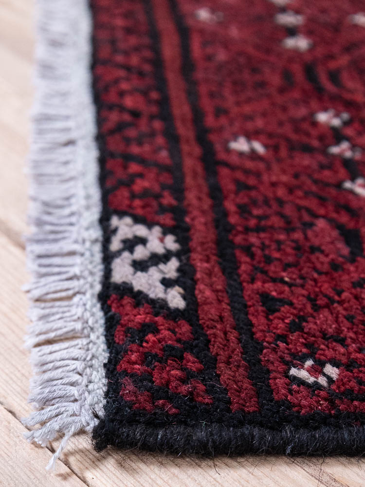 12972 Afghan Red Aq Chah Small Rug 49x65cm (1.7 x 2.1ft)