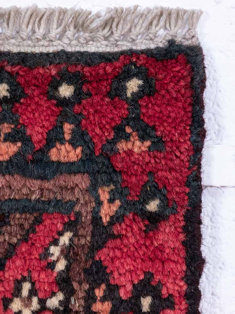 12973 Afghan Red Aq Chah Small Rug 48x74cm (1.7 x 2.5ft)