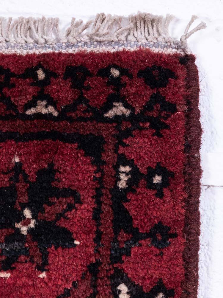 12974 Afghan Red Aq Chah Small Rug 48x74cm (1.7 x 2.4ft)