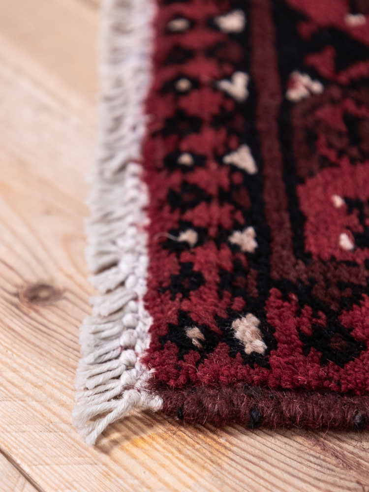 12974 Afghan Red Aq Chah Small Rug 48x74cm (1.7 x 2.4ft)