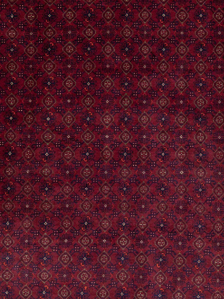 12975 Large Fine Afghan Kunduz Carpet 194x285cm (6.4 x 9.4ft)