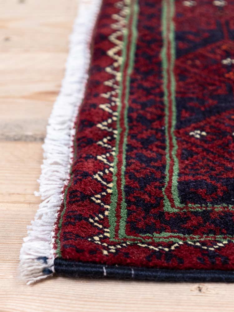 12975 Large Fine Afghan Kunduz Carpet 194x285cm (6.4 x 9.4ft)