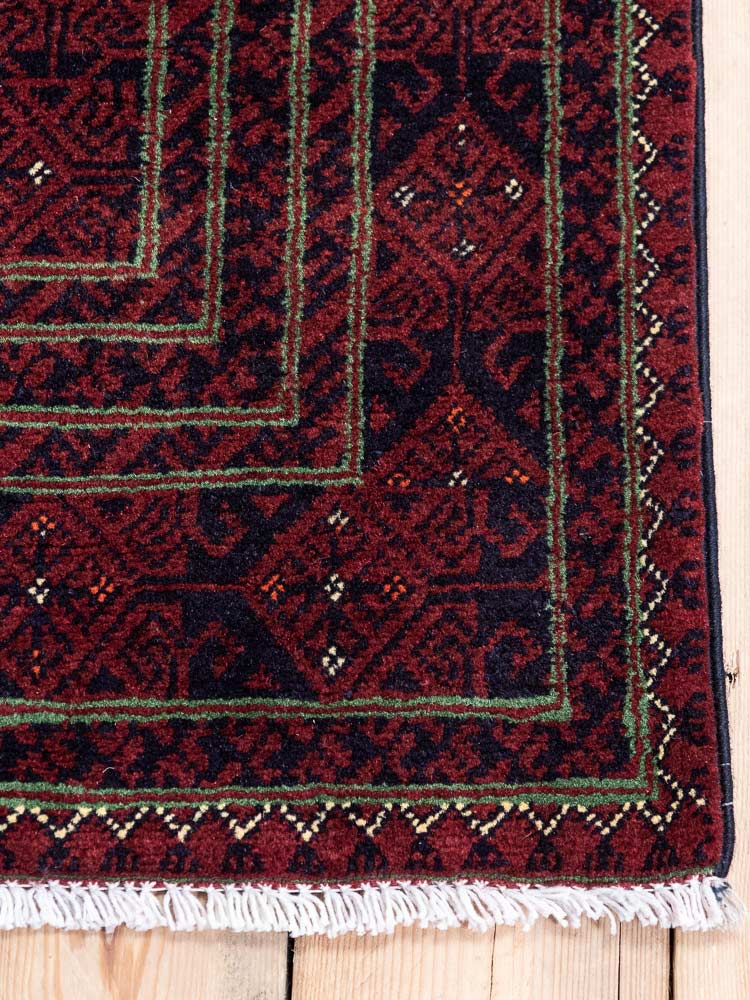 12975 Large Fine Afghan Kunduz Carpet 194x285cm (6.4 x 9.4ft)