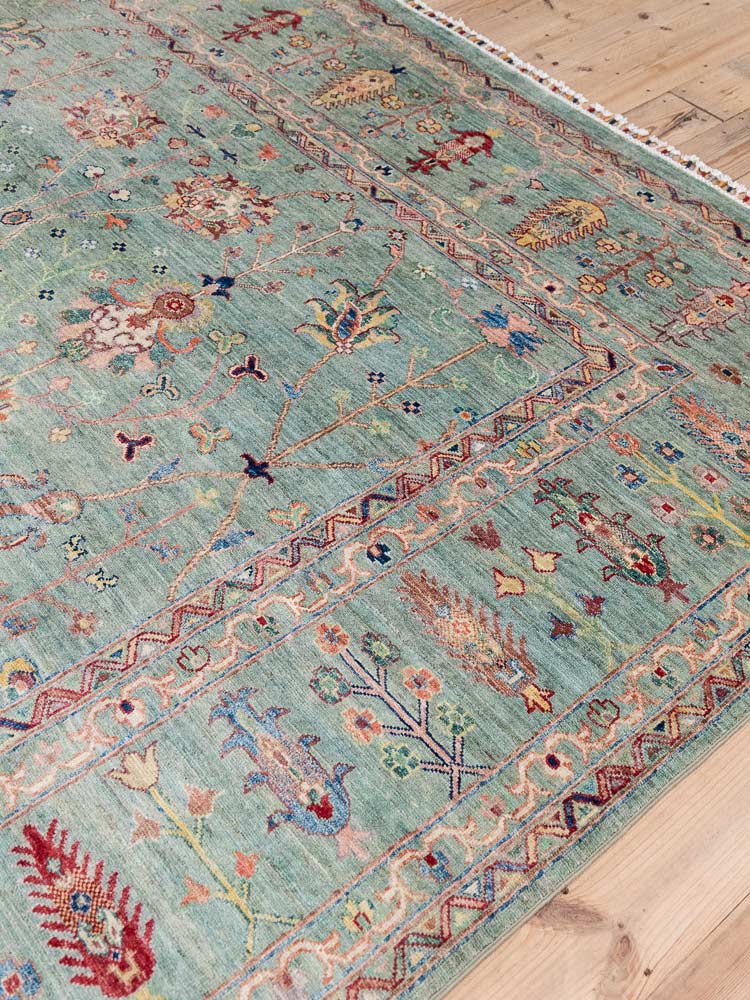 12976 Large Fine Afghan Floral Sultan Carpet 253x308cm (8.3 x 10.1ft)