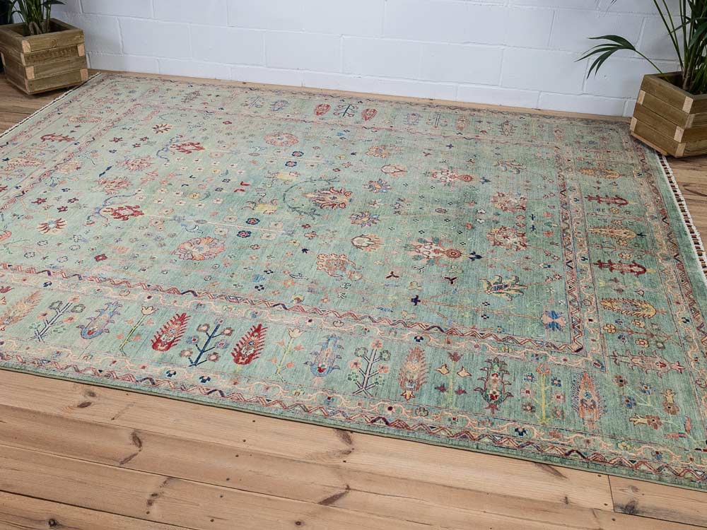 12976 Large Fine Afghan Floral Sultan Carpet 253x308cm (8.3 x 10.1ft)