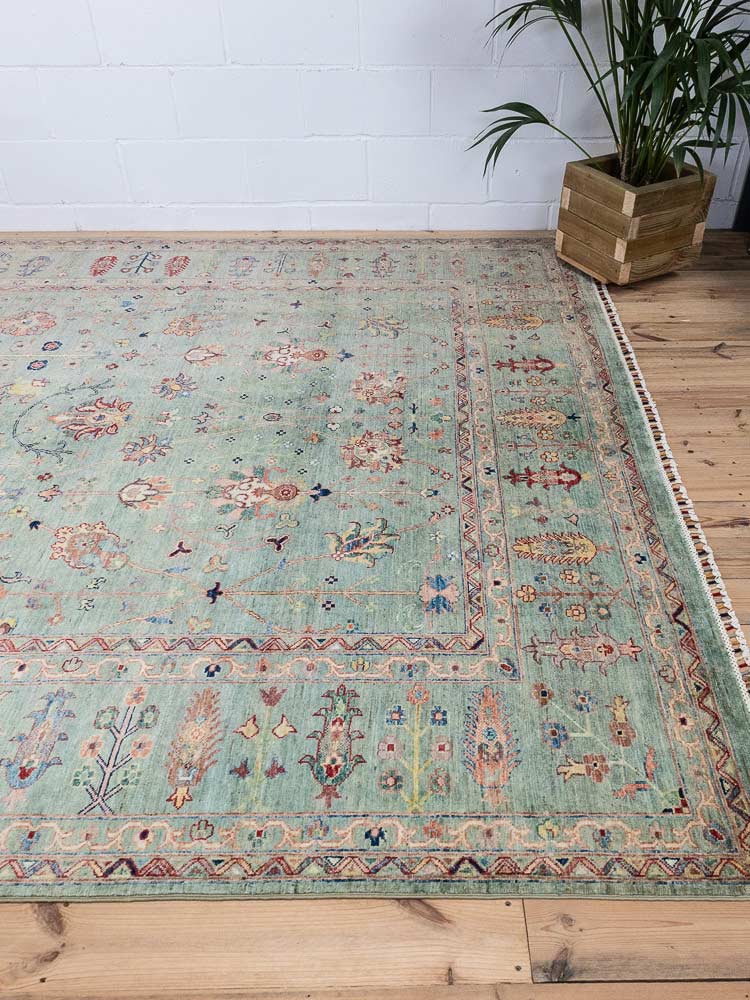 12976 Large Fine Afghan Floral Sultan Carpet 253x308cm (8.3 x 10.1ft)