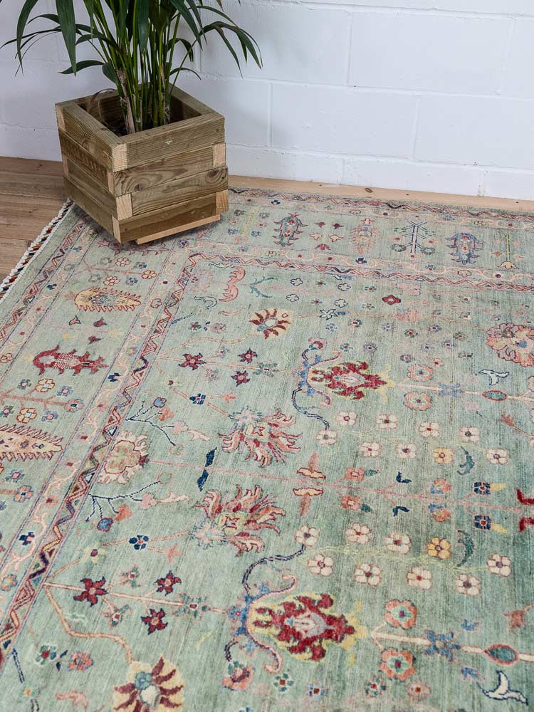 12976 Large Fine Afghan Floral Sultan Carpet 253x308cm (8.3 x 10.1ft)