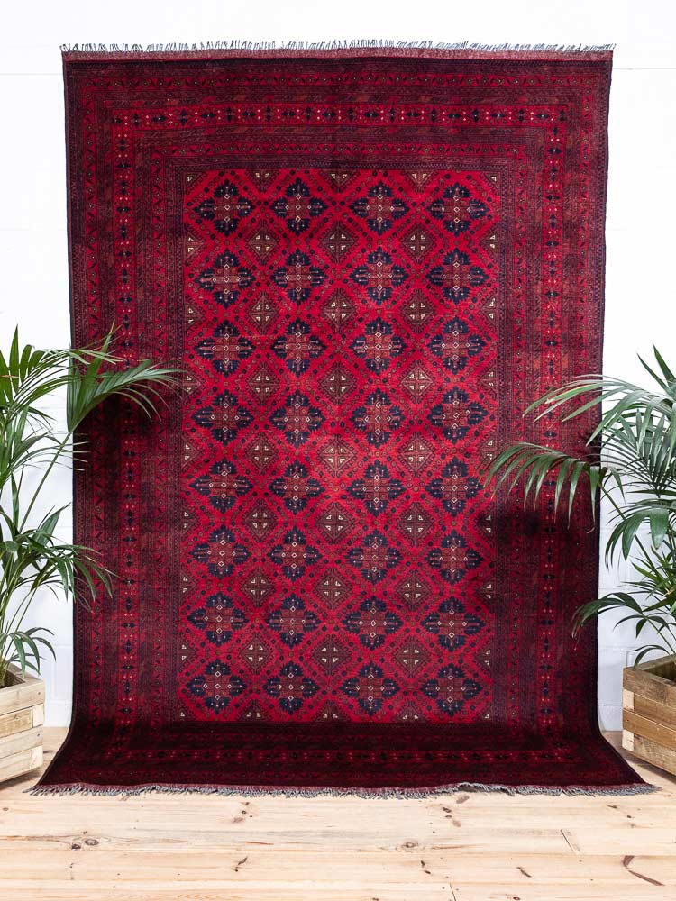 12981 Large Fine Afghan Khal Mohammedi Carpet 205x300cm (6.8 x 9.10ft)