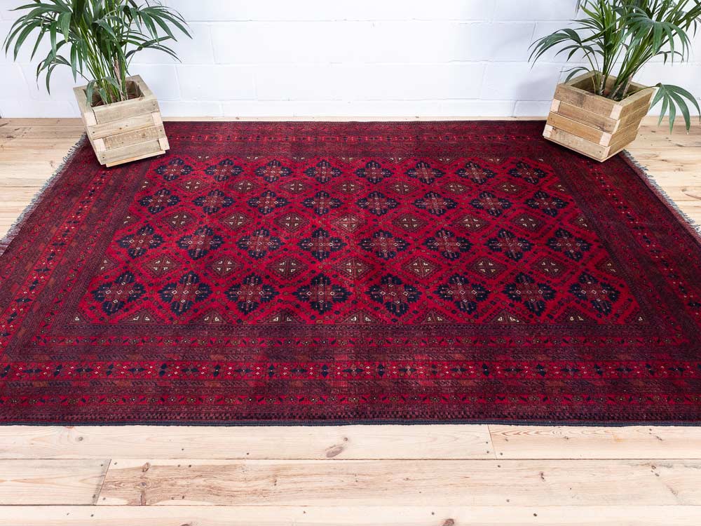 12981 Large Fine Afghan Khal Mohammedi Carpet 205x300cm (6.8 x 9.10ft)