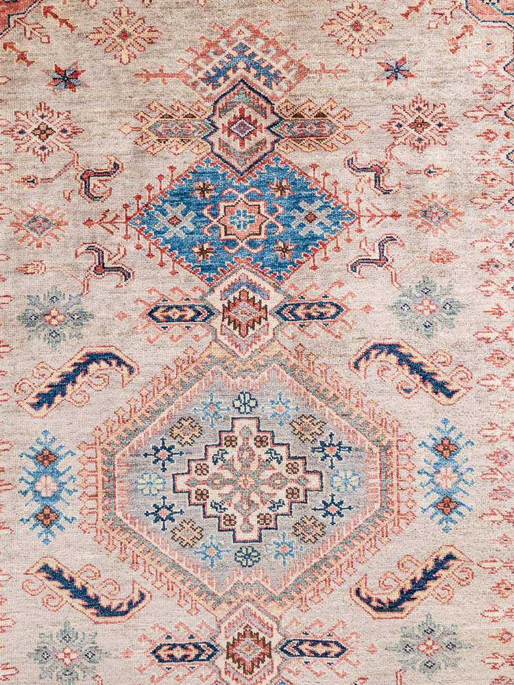 12982 Fine Afghan Super Kazak Hand-knotted Rug 177x244cm (5.9 x 8ft)