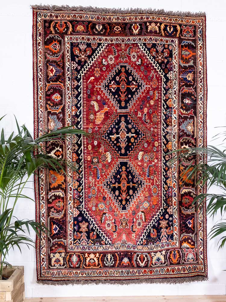 4856 Oriental Kashkuli Qashqai Carpet 155x241cm (5.1 x 7.11ft)